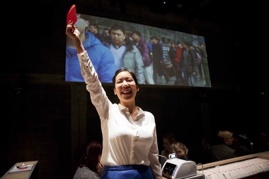 World Factory The Young Vic Theatre, London 11 - 30 May 2015 Made in China. Sold in Britain. Worn by you. From the factory floor to the catwalk, from Shanghai to London, World Factory weaves together stories of people connected by the global textile industry. Riffing on our awareness of mass production and vulture capitalism, Zoë Svendsen and Simon Daw invite you to play a provocative game. Which card will you draw? Will you be an ethical factory owner? Or will profits always come first? In the rag trade, can anyone ever really win? Featuring stunning video and a powerful score, World Factory is a thought-provoking investigation of fast fashion. photograph by David Sandison www.dsandison.com +44 7710 576 445 +44 208 979 6745